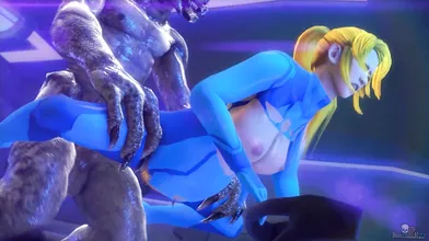 "One-on-one with Samus Aran and her newfound alien lover, as she discovers the joys of pregnancy while exploring a haunted space station."