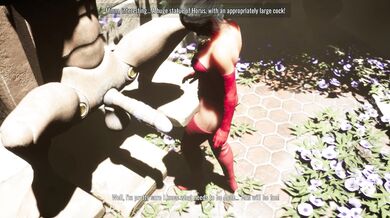 Watch hot babe Tara get wild with a huge Horus statue in this intense hentai gameplay scene!