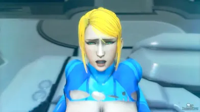Watch as Samus and the Xenomorph engage in a steamy encounter while being watched by two Sangheili warriors, all set to a looped soundtrack.