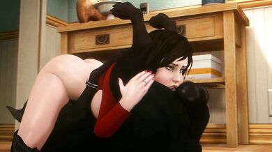 Elizabeth and her loyal dog, 1080p HD 60fps, the erotic adventure of two best friends.