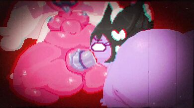 "Demoness takes control of her human victim and transforms him into a horny sex machine!"