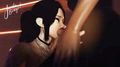 "Busty Goth Gf vs Futa BBC in a Round 1 Hentai Battle"