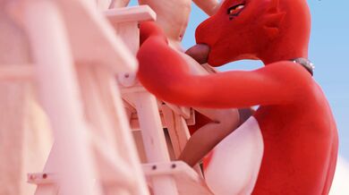 "A Night with Guilmon and His Sexy Swimsuit Wife at the Hot Spring Resort!"