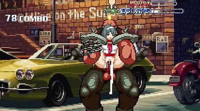Busty blonde bombshell Senna gets pounded by a giant cock in an intense Mugen Ryona scene with her boss, Birdie.