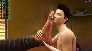 'Barefoot in the Kitchen: A Footjob and Foot Worship Fantasy'