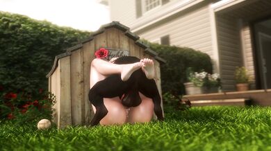 "Pleasure-seekers indulge in hot, steamy fun in the backyard!"