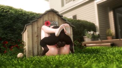 "Pleasure-seekers indulge in hot, steamy fun in the backyard!"