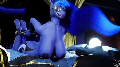 "Luna the Space Witch: Struggling on Bed with Dead Air3d!"