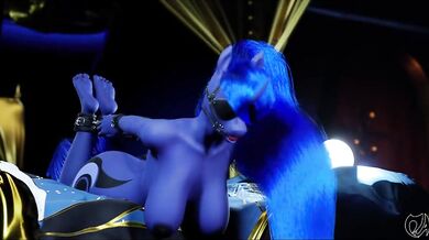 "Luna the Space Witch: Struggling on Bed with Dead Air3d!"