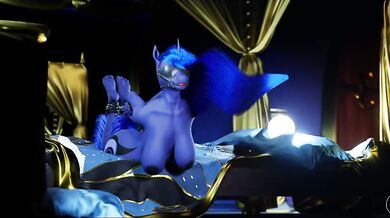 "Luna the Space Witch: Struggling on Bed with Dead Air3d!"