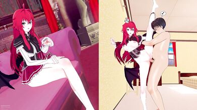 R18 [Shorts] Rias Gremory [High School DxD] With sound �Attention (Sexual Moaning)