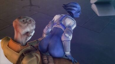 Watch as Liara, a sexy Batarian alien, gets fucked in every hole by a hot human male. This looped hentai porn video will have you begging for more!