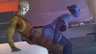 Watch as Liara, a sexy Batarian alien, gets fucked in every hole by a hot human male. This looped hentai porn video will have you begging for more!