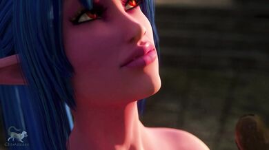 Rewritten as: "Sexy and Curvy Elven Mistress Demonstrates How to be a Naughty Seductress through Oral Pleasure."