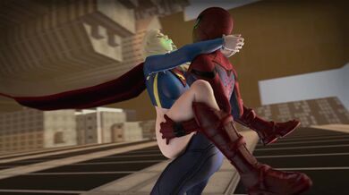 Super Girl and Spidey have a XXXtremely adventurous day together