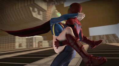 Super Girl and Spidey have a XXXtremely adventurous day together