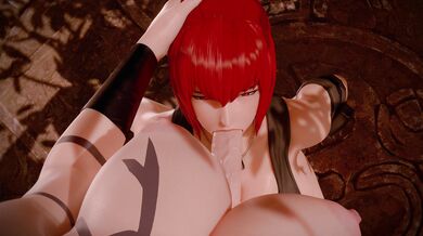 'Leona and Orochi Fucking with Bouquetman in a No-Warned Blowjob Scene'