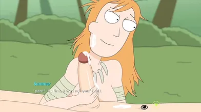 The summer sun was shining bright on the bikini-clad body of Morty as she rode her bike outside, completely naked.