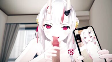 "Robin Hood and Little Red Riding Hood engage in a wild threesome with Ayame Nakiri"