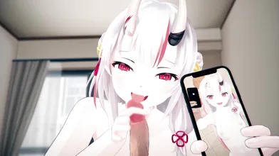 "Robin Hood and Little Red Riding Hood engage in a wild threesome with Ayame Nakiri"