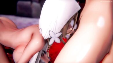 Watch as this sexy babe fucks her way to the top in Abon-iya!