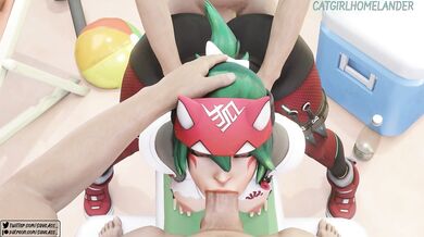 'Tide-turning Tsunami! Huge Cocks Crash Against Kiriko's Beach Body'