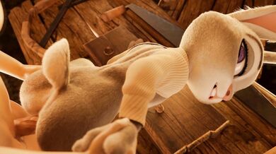 'Cumming On Judy's Wet Tongue While Fucking Over The Table'