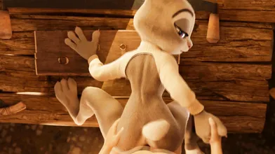 'Cumming On Judy's Wet Tongue While Fucking Over The Table'