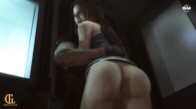 "Hentai Tentacle Ra*pe of Jill Valentine by Lorge Gucas while Standing and Fucking"