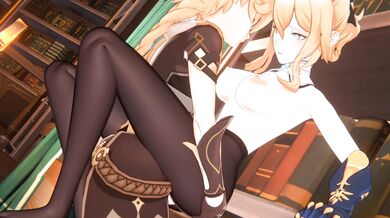 "Jean's Office Pantyhose - Version 4K Ultra HD with Realistic Squirting Animation"
