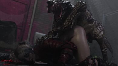 Rewriting it: "Superheroes & Villains go at it in an X-rated Gangbang"