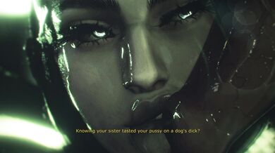 'Between sisters: the forbidden pleasure of a dog's dick'.