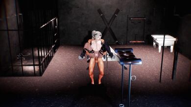 "Two Asian beauties make love in a steamy bathroom!"