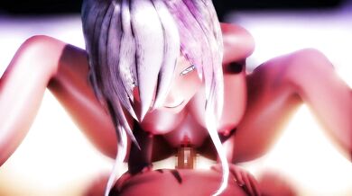 "Saddle up, cowboy! This silver-haired beauty is ready to ride you like a bucking bronco!"