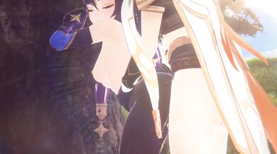 'Busty Mona Gets Fucked Against a Tree by Hoshi-kun, the Little Fox'