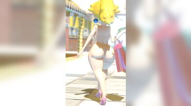 'My Neighbor Peach Naked Stroll in Del Fino'