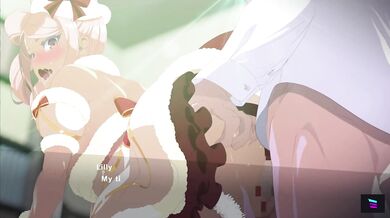 "Christmas Lingerie Blowjob and Cumshot"