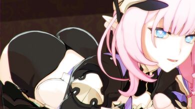 Hentai handjob with Kallen and Elysia in 4K ultra HD quality