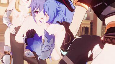 "4K Ultra HD Hentai Anime featuring Aline & Ganyu"