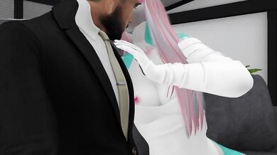 "Sexy Shemale Swallows a Cock in Second Life"