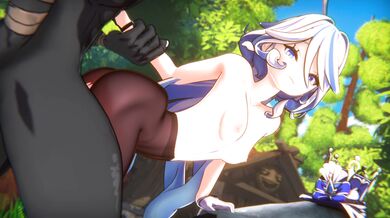 'Busty Teacher Ms. Hilichurl Teaches Naughty Students Furina and Pantyhose in 4K Hentai Animation'