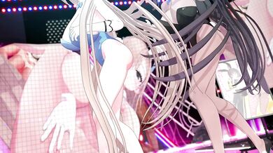 "Asuna and Karin's steamy bunny dance in glasses goes viral!"