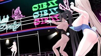 "Asuna and Karin's steamy bunny dance in glasses goes viral!"