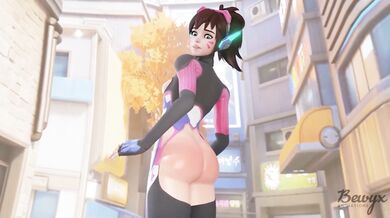 D.va gets stuck in her mech and is ejected during a heated battle, leaving her helpless and exposed for her opponents to take advantage of.