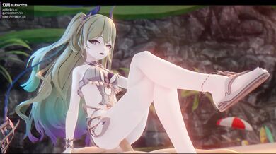 A XXX video featuring a sexy twin playing with herself, their mirror image reflection and the curvature of spacetime in the Möbius strip.