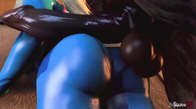 Samus gets fucked by monsters in her own universe!