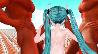 'Miku gets fucked on stage by her band members [ZienZao]'