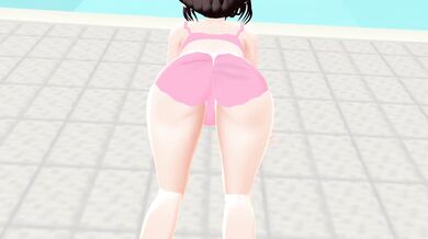 'Bouncy bobble breasts in pink bikini shake as Toyota Nono animation girl moans with pleasure! Hentai at its finest.'