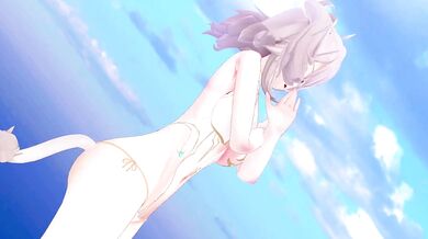'"One-eyed" Shishiro and Botan in a Hentai Adventure: MMD'