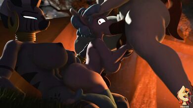 Rewritten as: The Sultry Maneuvers of the Vinyl Dolls: A Hentai Threesome Compilation